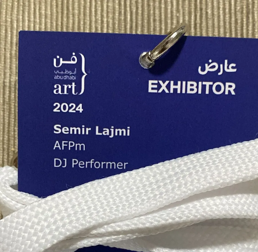 Abu Dhabi Art 2024 exhibitor credential for Semir Lajmi, DJ performer