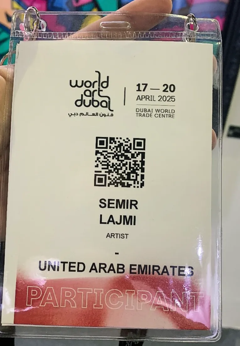 World Art Dubai 2025 participant badge for Semir Lajmi, artist